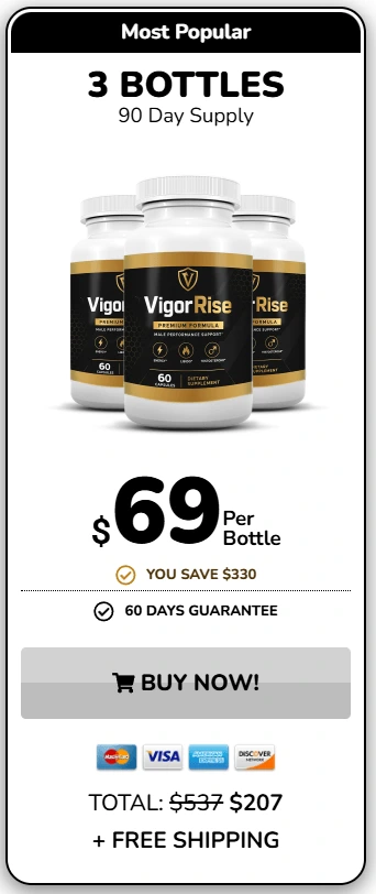 VigorRise  3 Bottle Price
